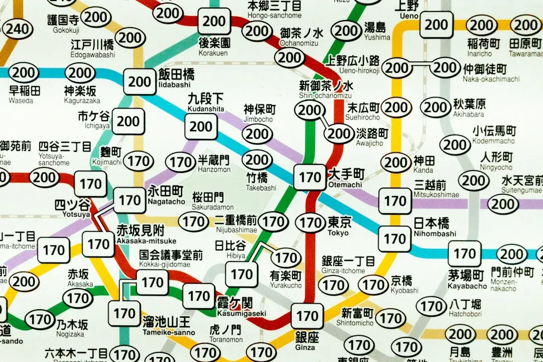 Train station map with Paris and surrounding areas